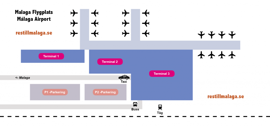karta malaga flygplats